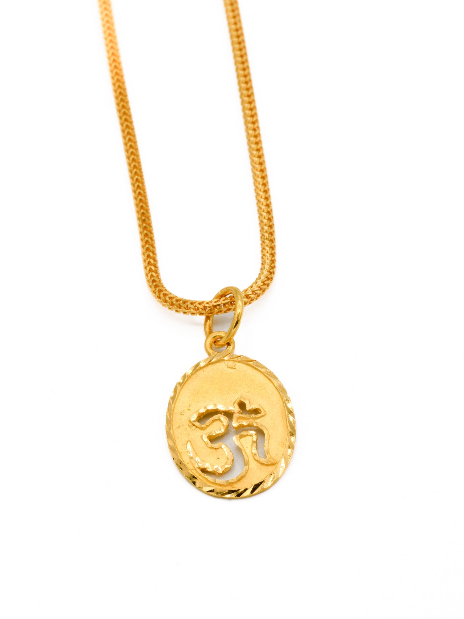 Gold ohm store pendant