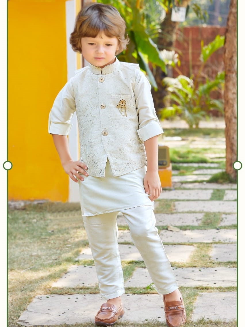 Boys kurta with outlet jacket