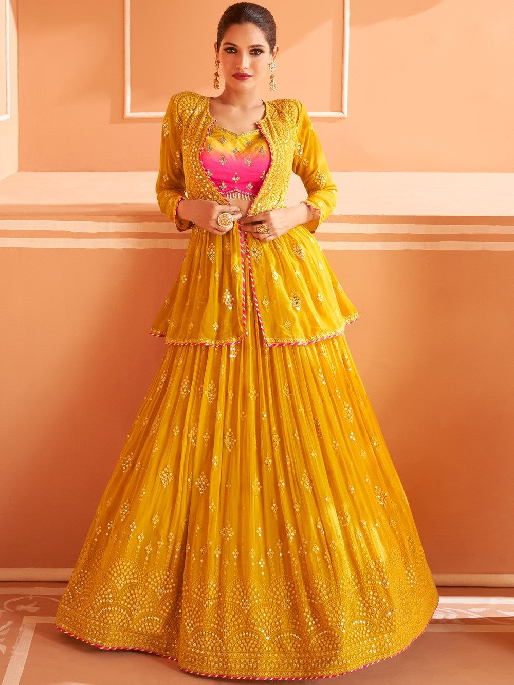 Noor Lehenga Choli With Jacket Roop Darshan