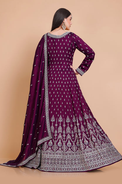 Veda Gown With Dupatta