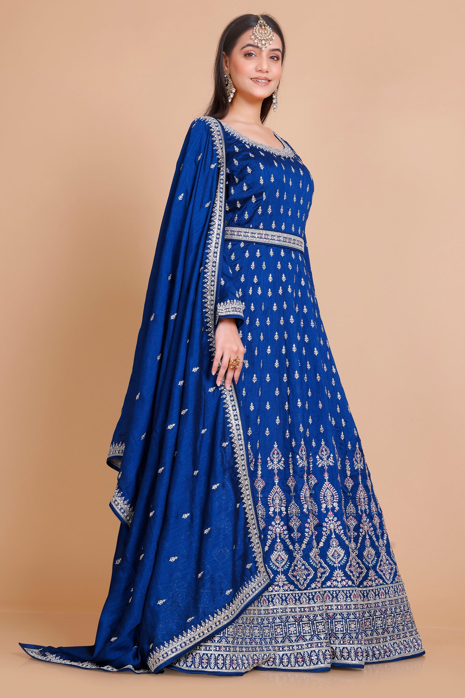 Veda Gown With Dupatta