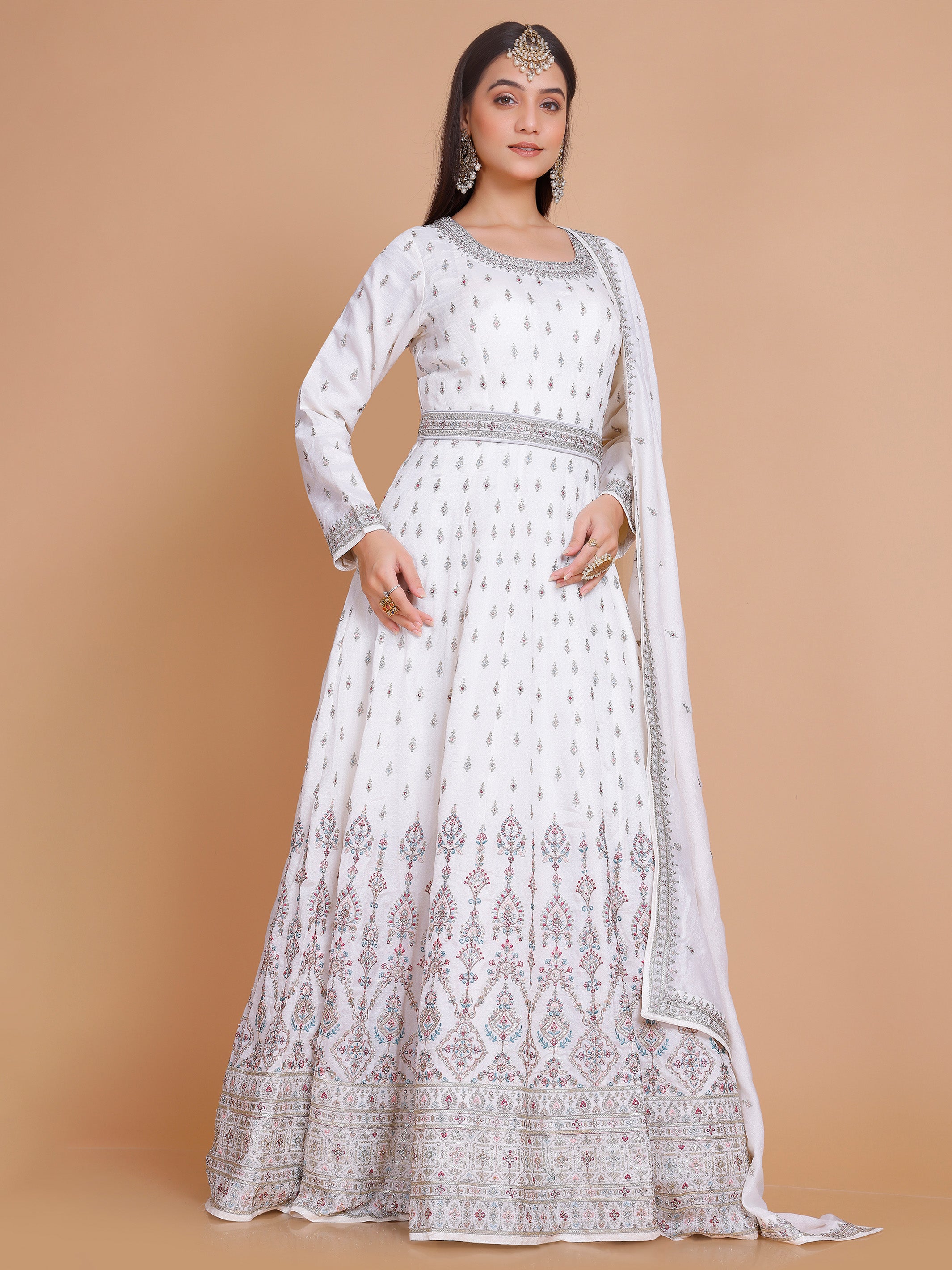 Veda Gown With Dupatta