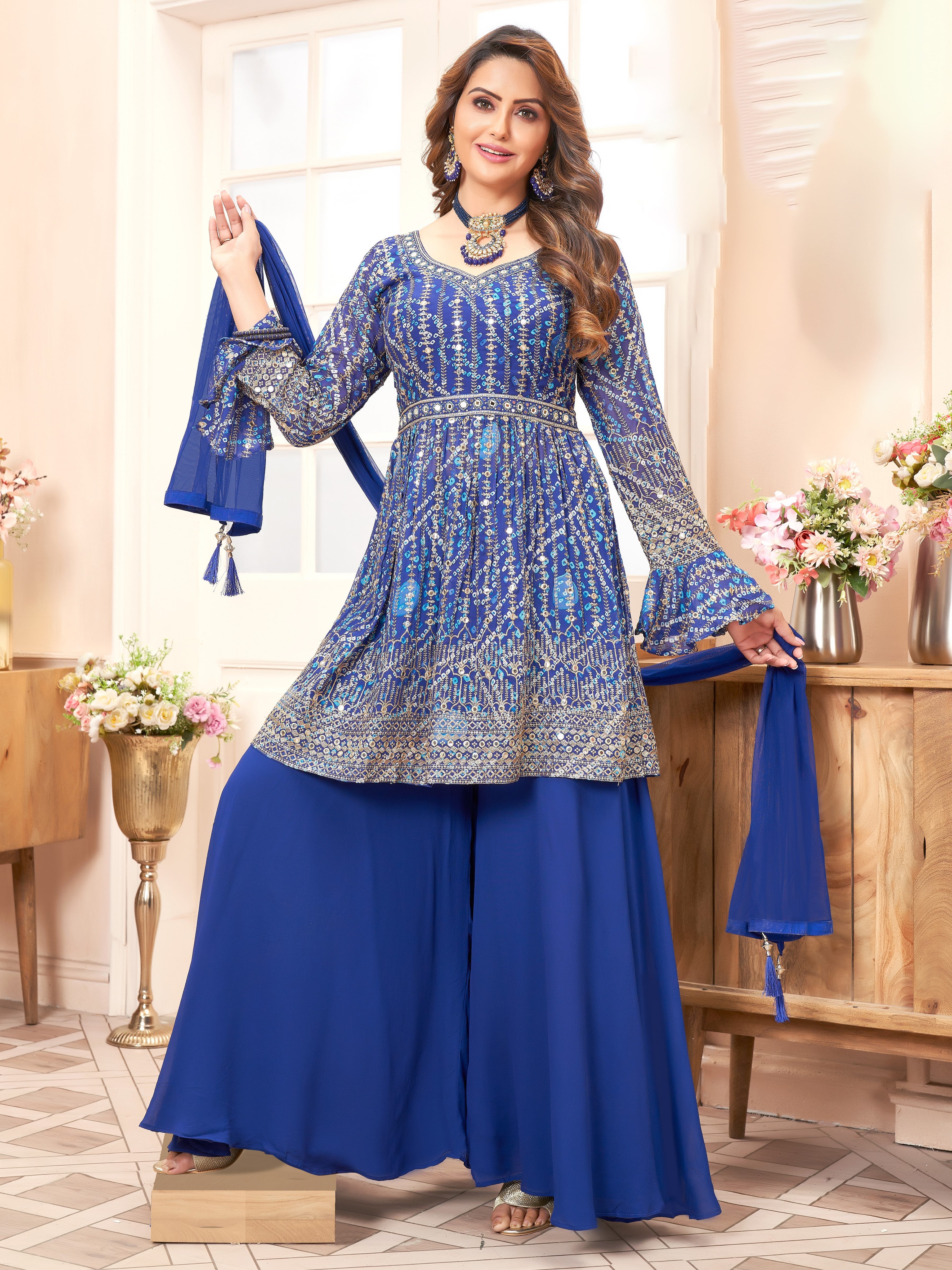 Bandhani palazzo suit best sale