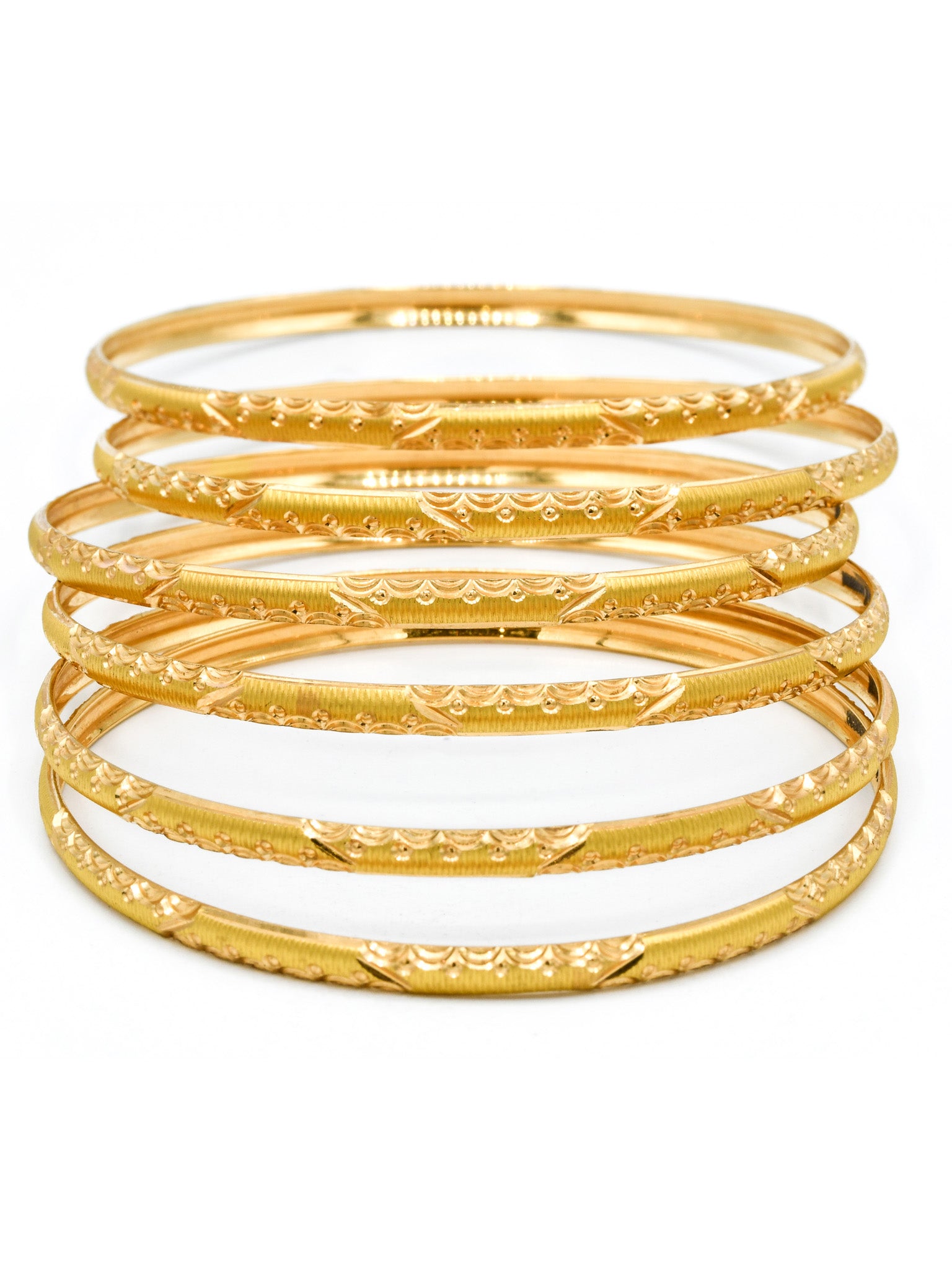 22ct Gold 6 Piece Bangle - Roop Darshan