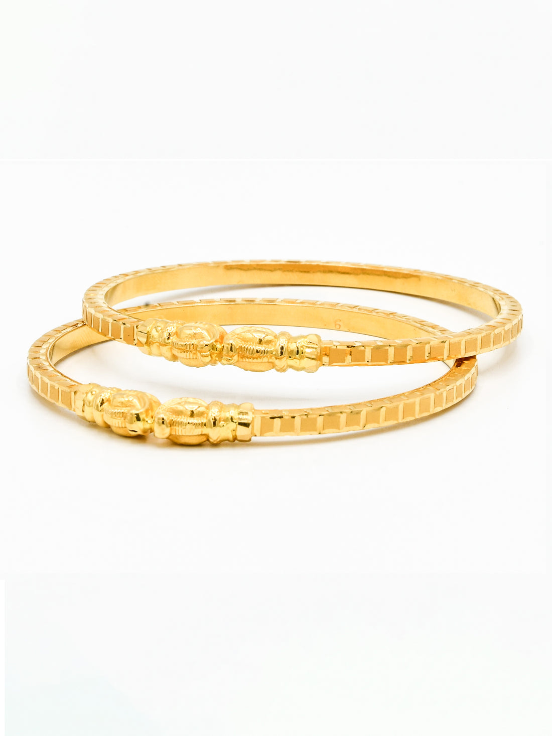 22CT Gold 2PC Bangle - Roop Darshan