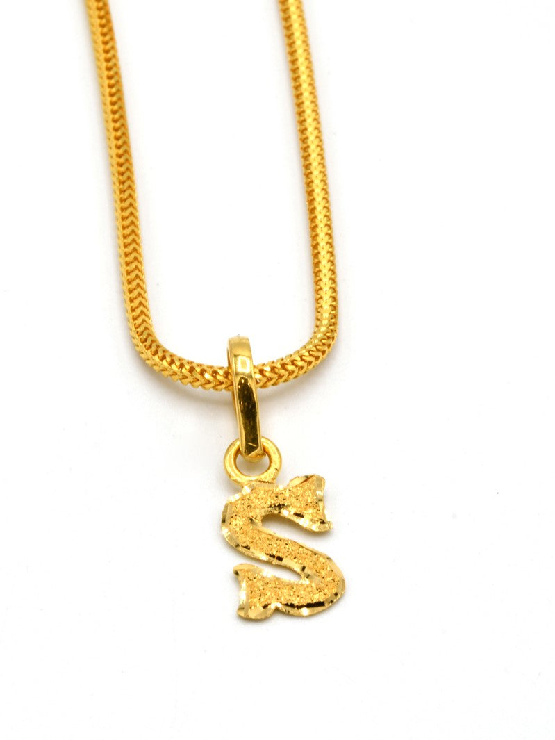 22ct Gold &quot;S&quot; Pendant - Roop Darshan