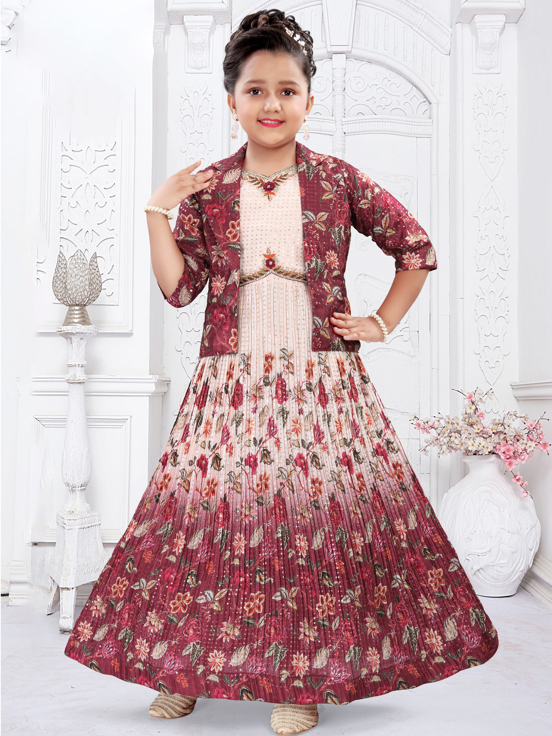 Niharika Flair Suit With Jacket.