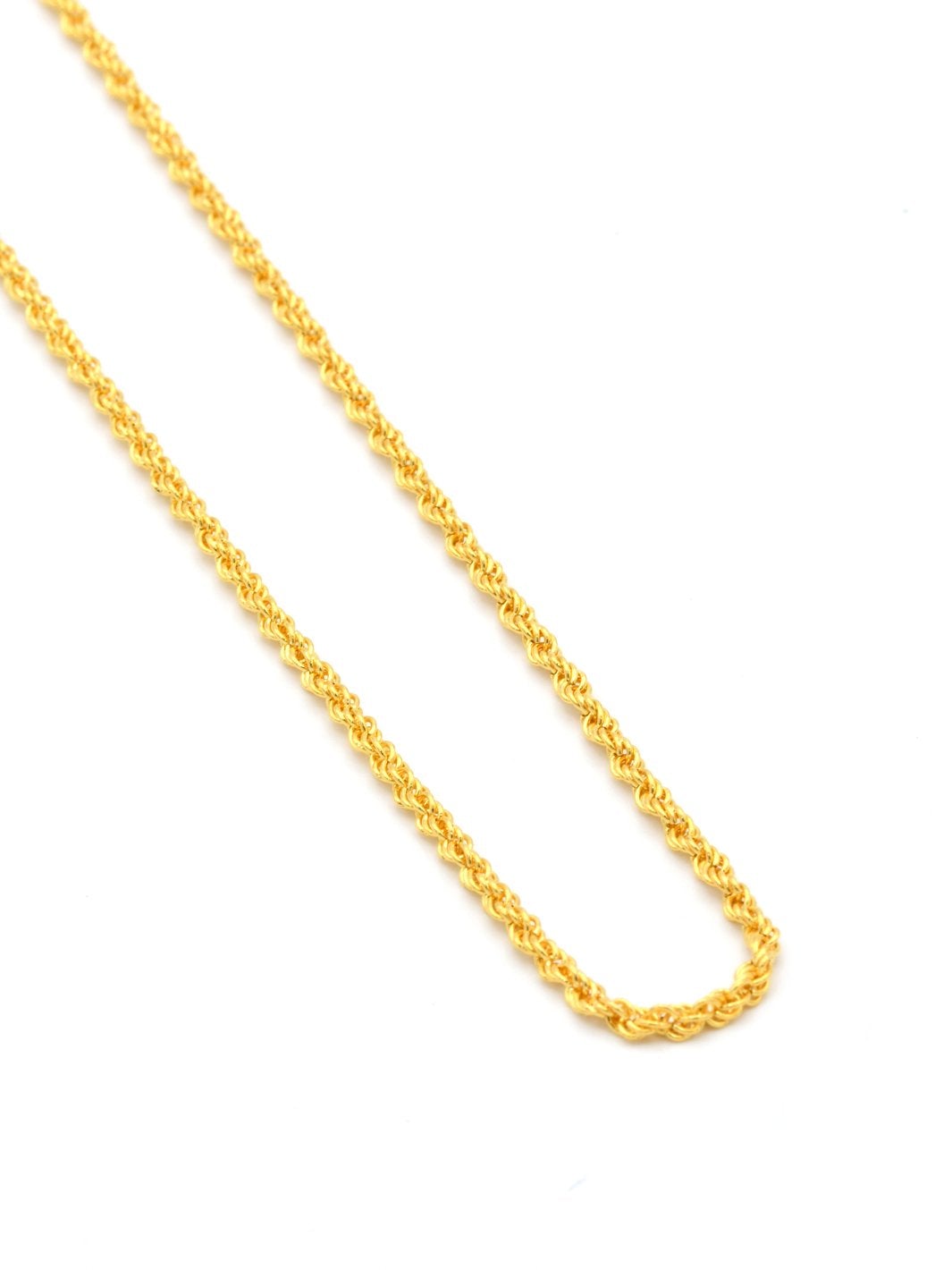 22ct Gold Hollow Rope Chain - 40 CM - Roop Darshan