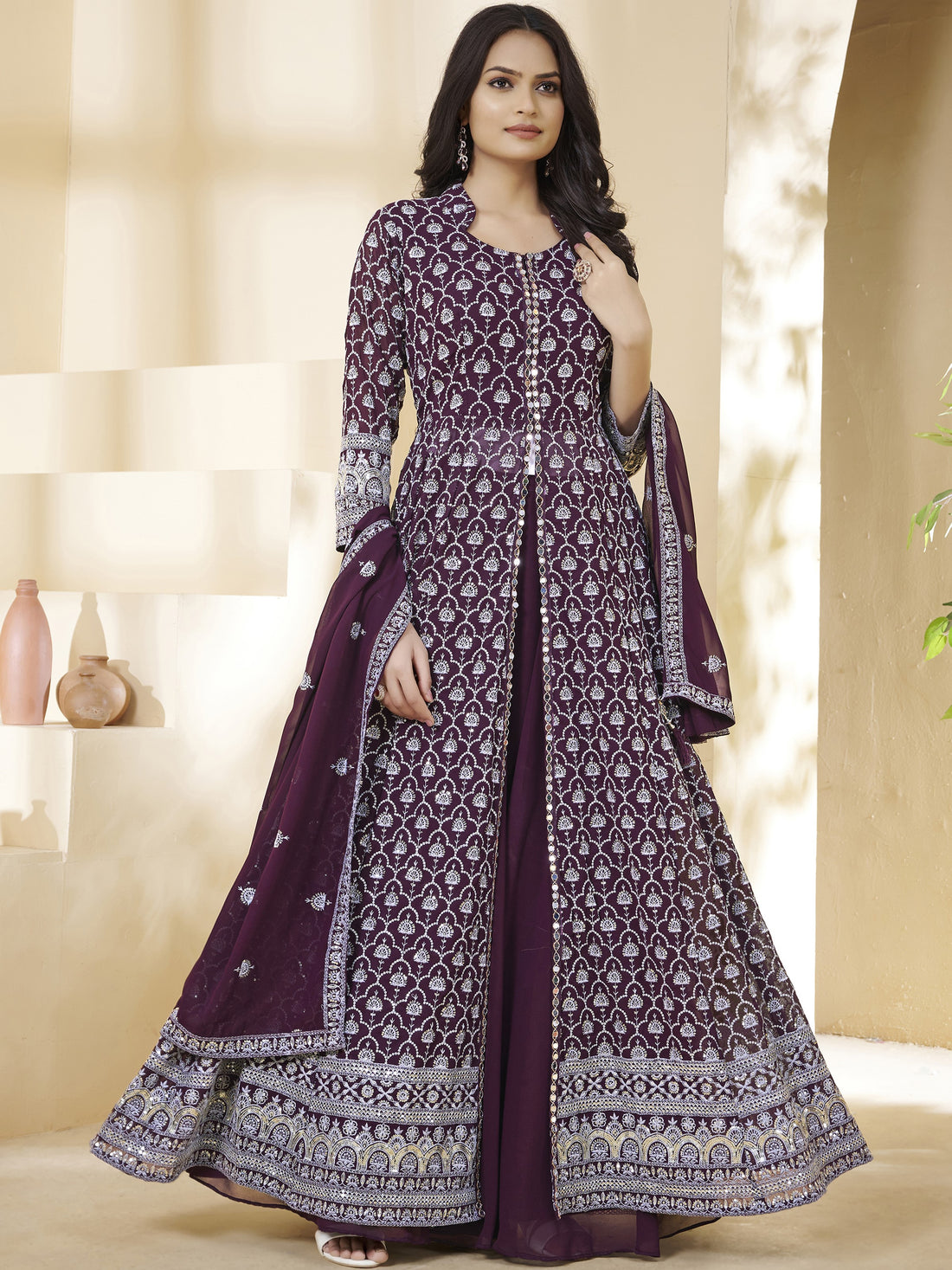 Naila Long Top Lehenga Suit - Roop Darshan