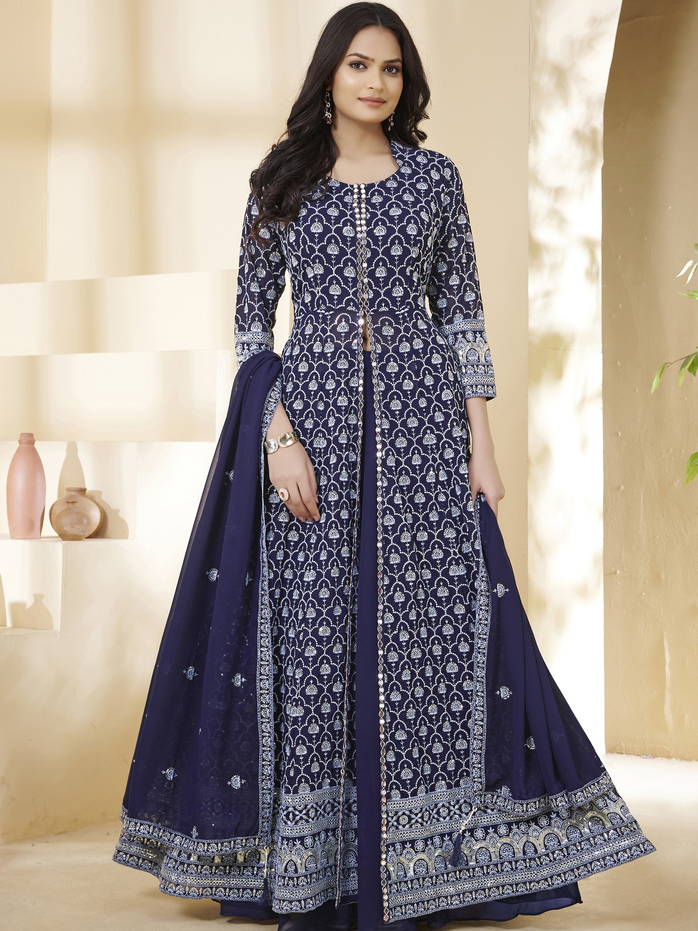 Naila Long Top Lehenga Suit