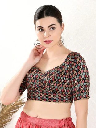 Multi Embroidered Sequence Work Blouse
