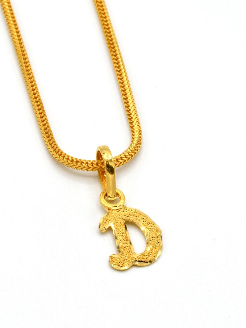 22ct Gold &quot;D&quot; Initial Pendant - Roop Darshan