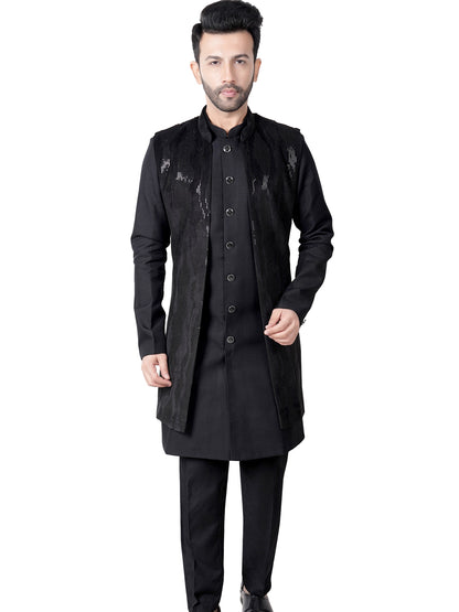 Mens Kurta Set With Jacket - Roop Darshan