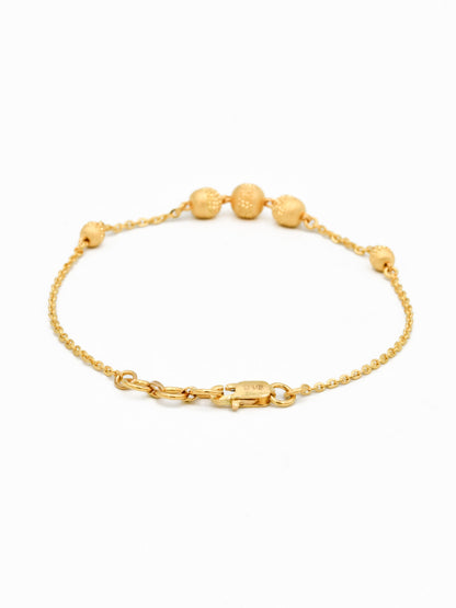 22ct Gold Ball Ladies Bracelet - Roop Darshan