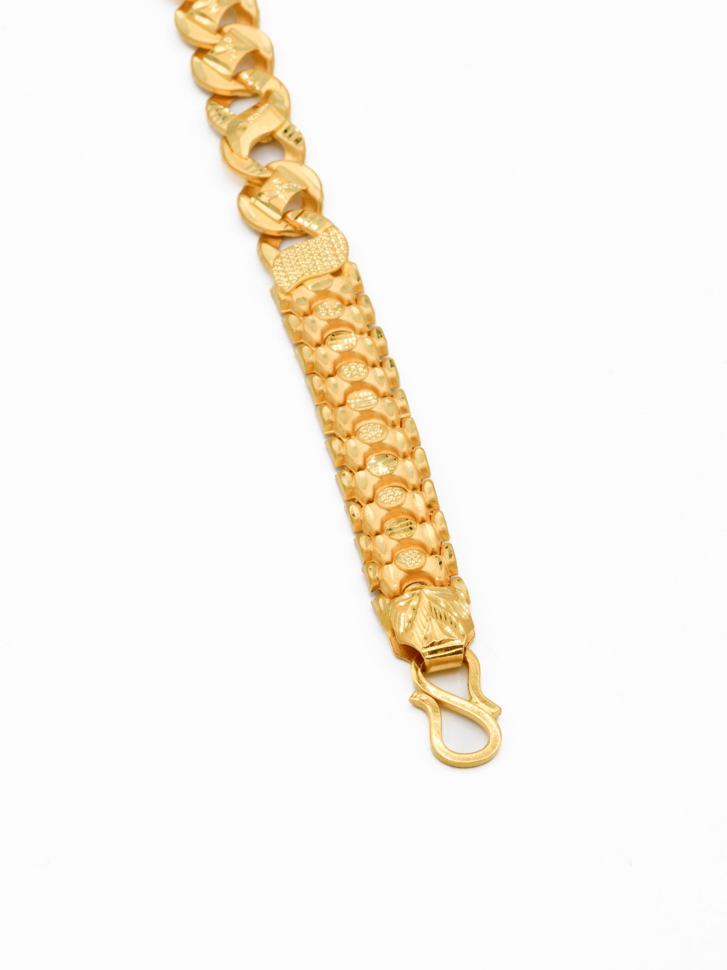 22ct Gold Hollow Mens Bracelet - Roop Darshan