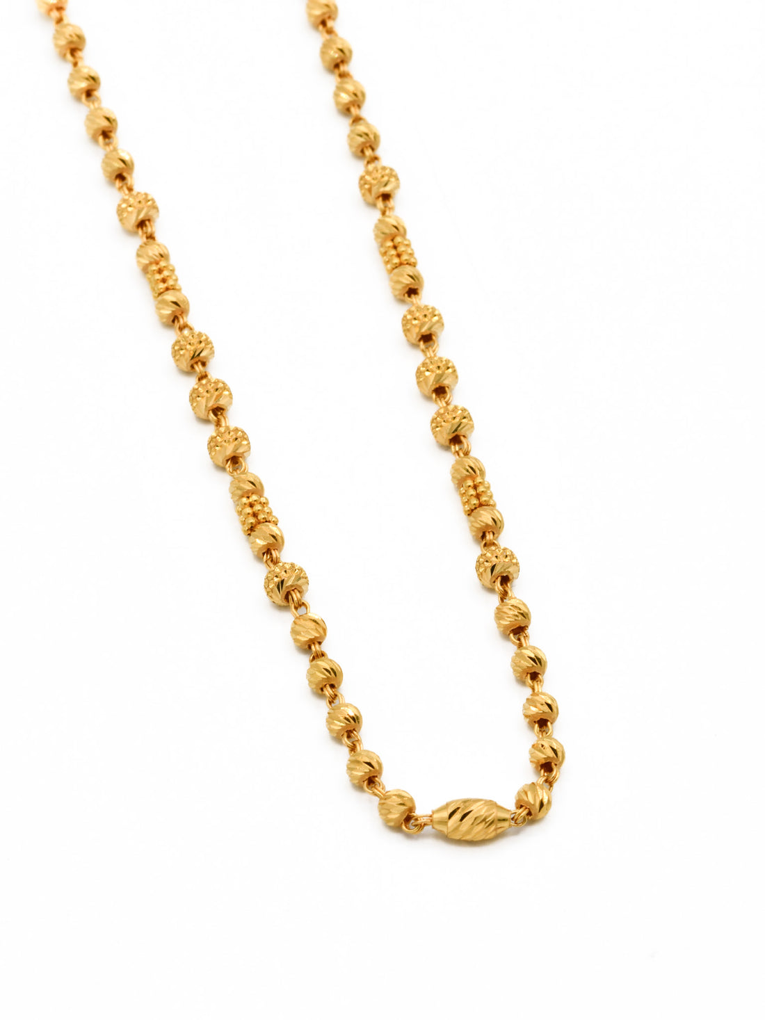 22ct Gold Ball Fancy Chain - Roop Darshan