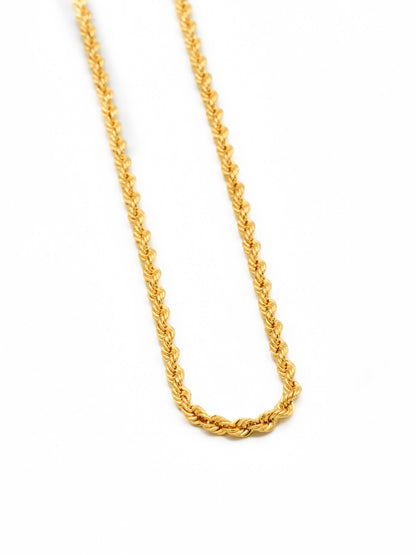 22ct Gold Hollow Rope Chain - Roop Darshan