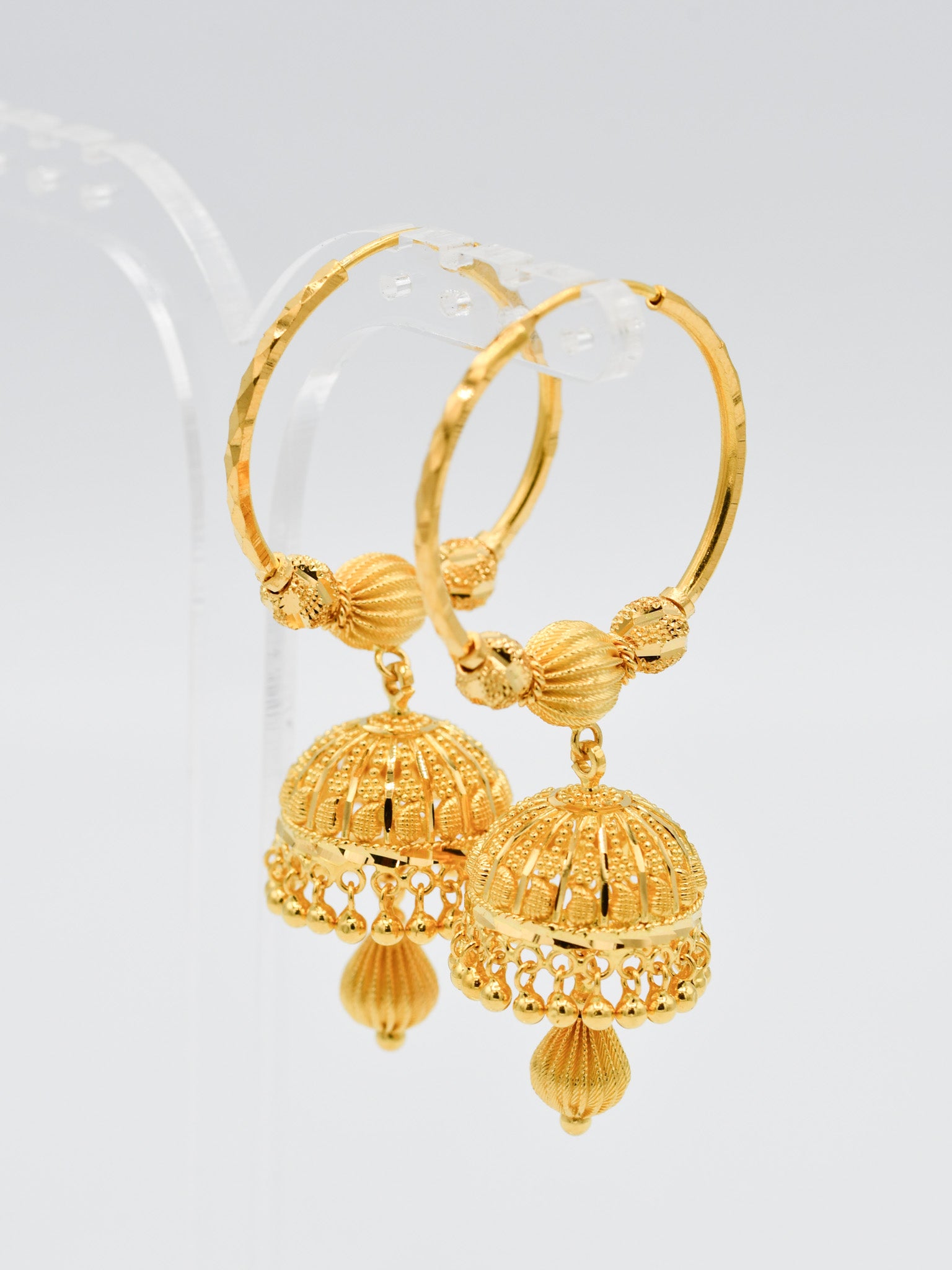 22ct Gold Ball Jhumki Bali