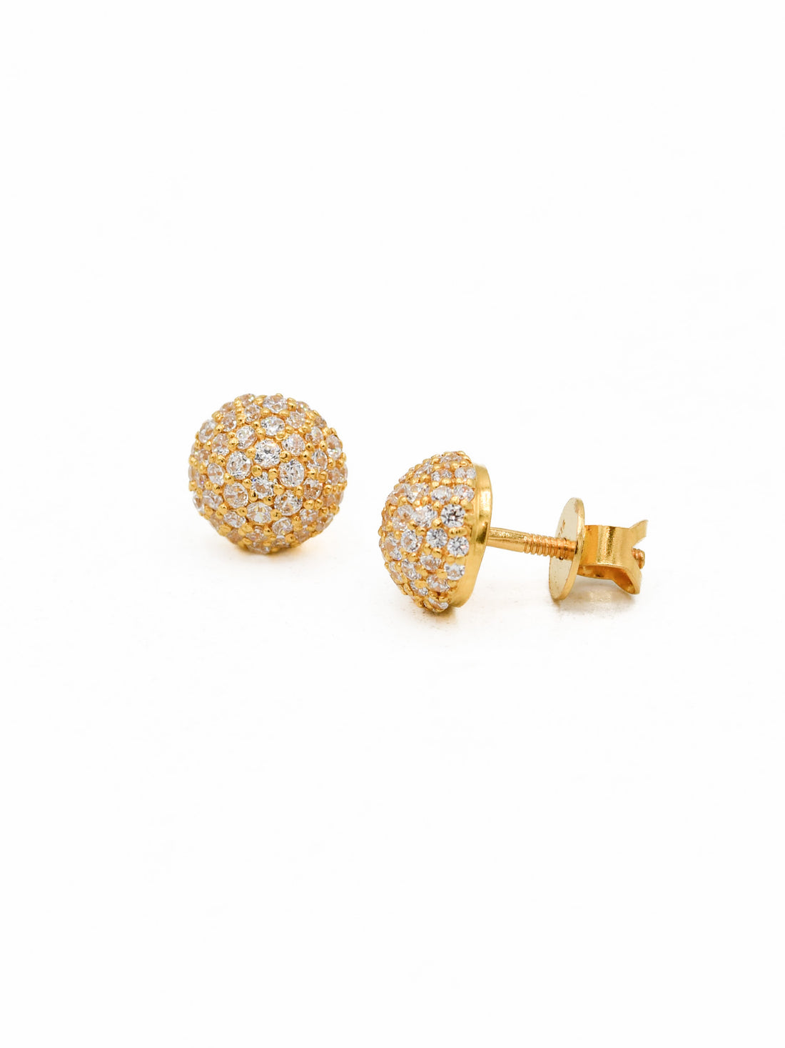 22ct Gold CZ Stud Earrings