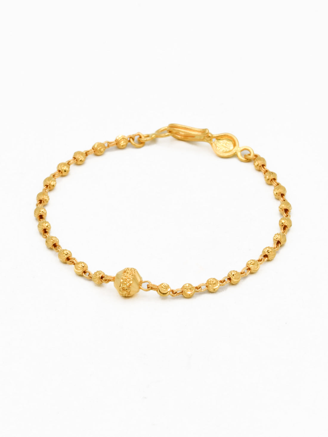 22ct Gold Ball 1 Piece Baby Bracelet