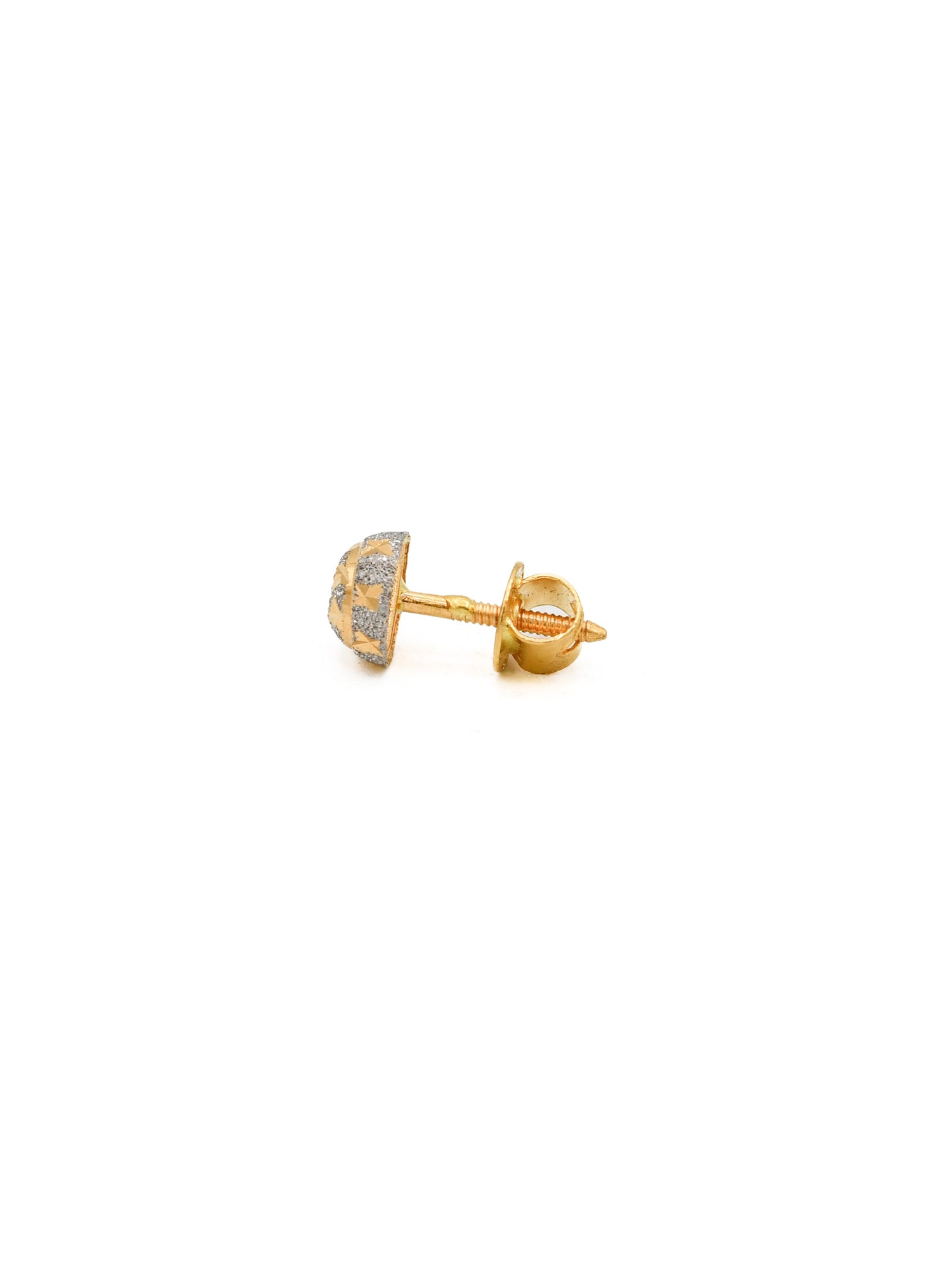 22ct Gold Two Tone Ball Stud Earrings