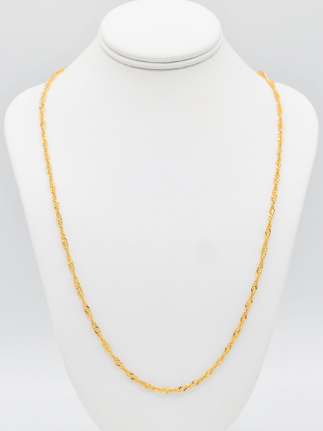 22ct Gold Hollow Twisted Chain