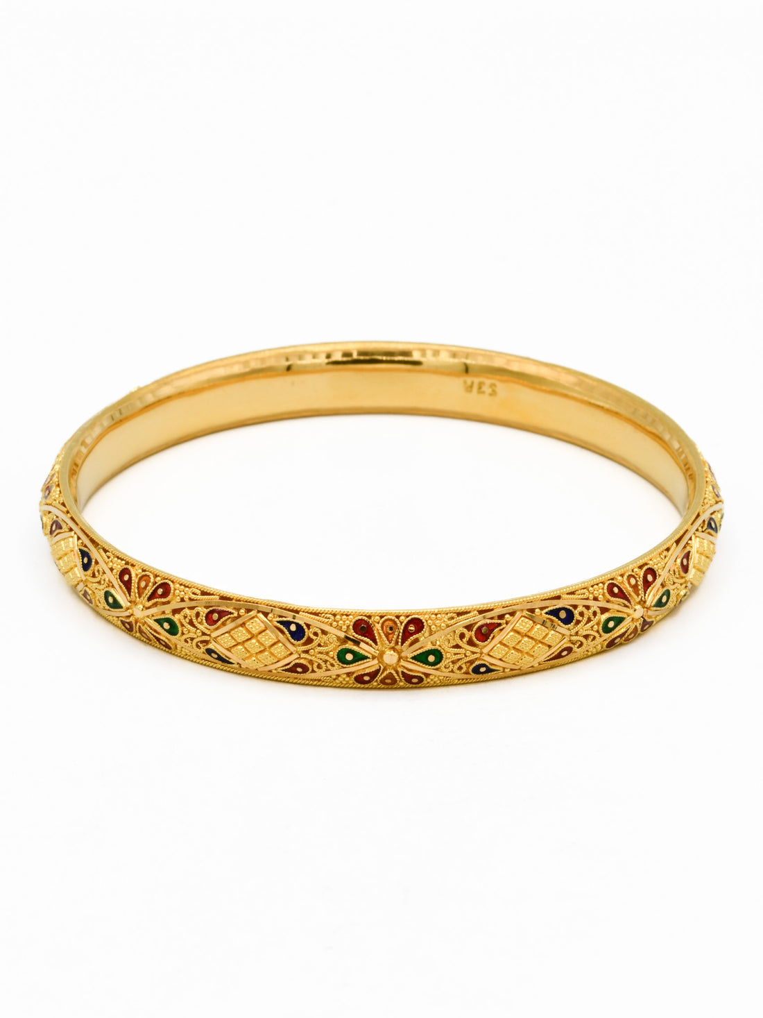 22ct Gold Minakari Pair Bangle