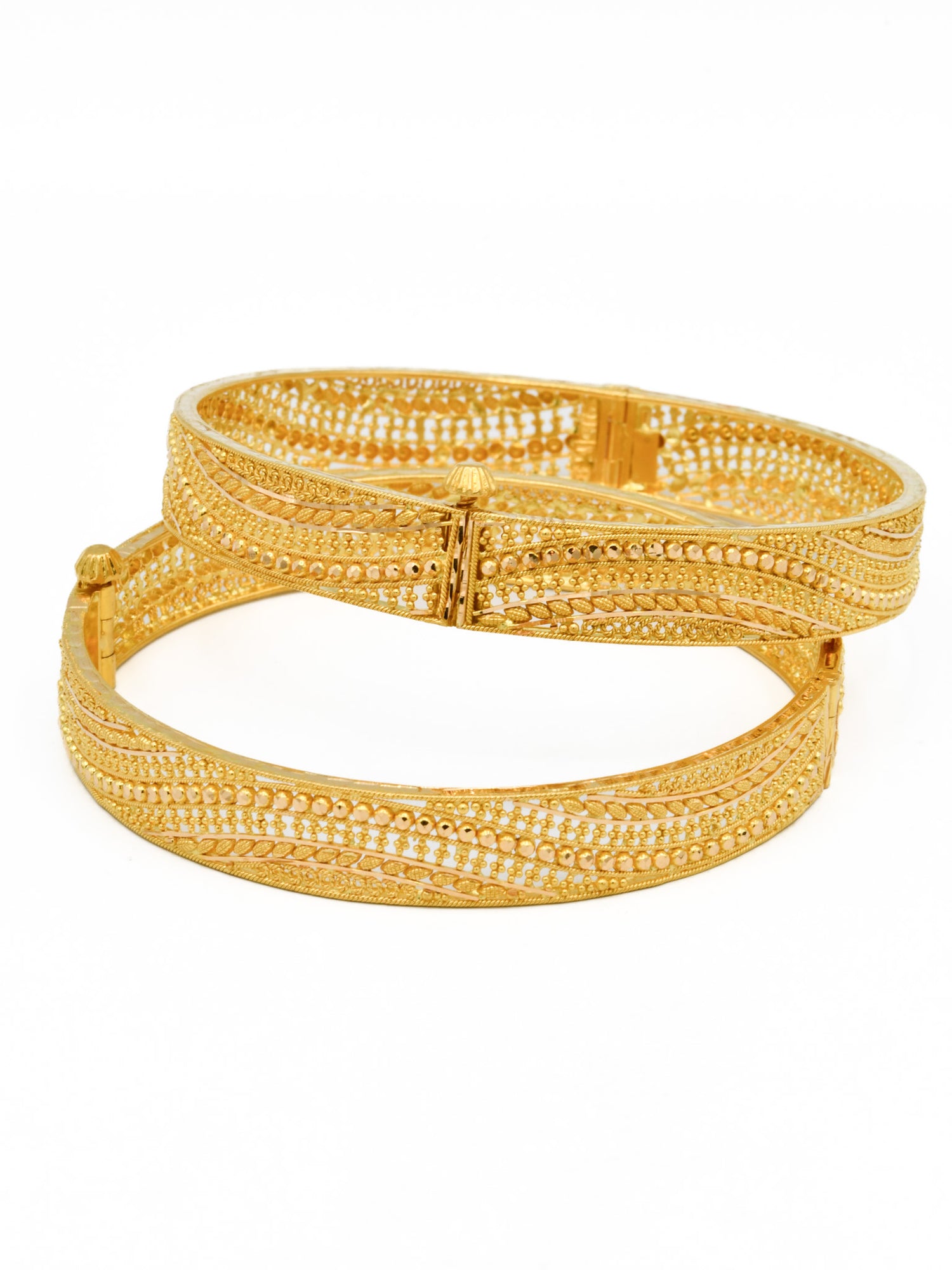 22ct Gold Pair Screw Bangle