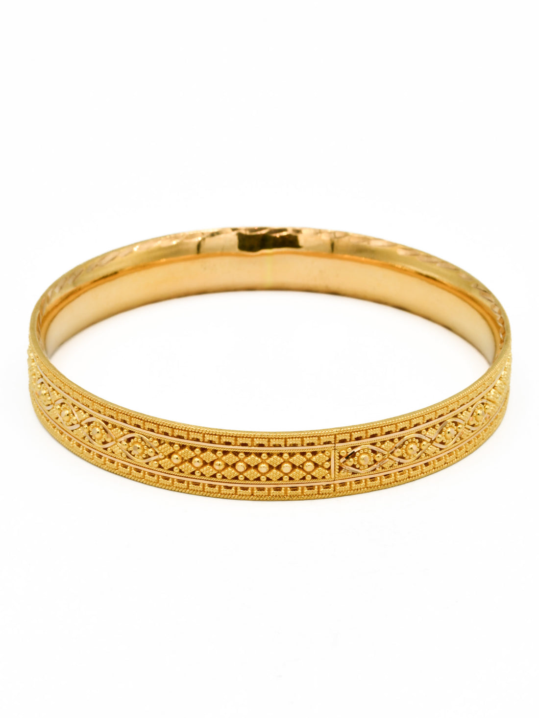 22ct Gold Filigree Pair Bangle