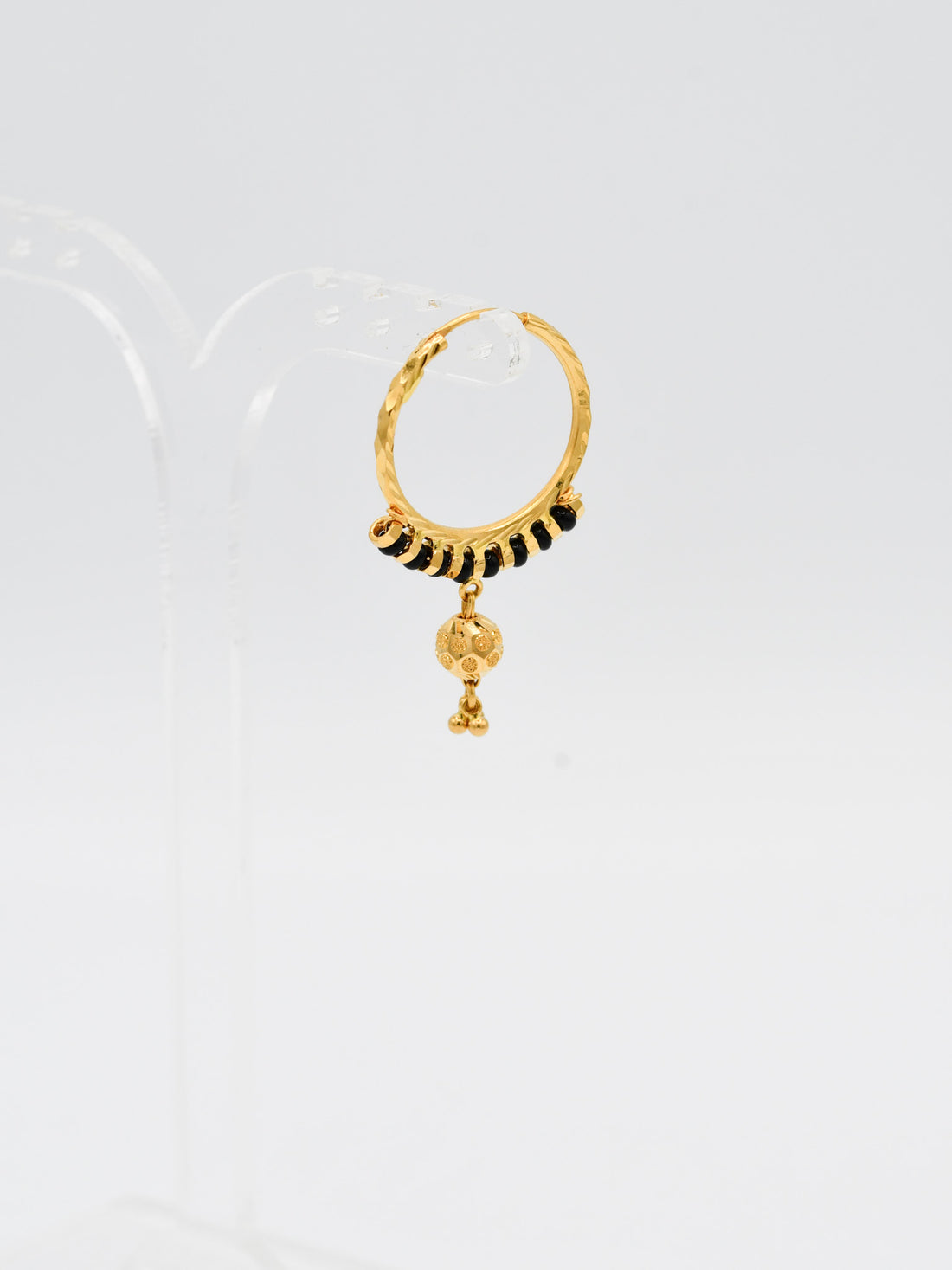 22ct Gold Black Beads Ball Bali