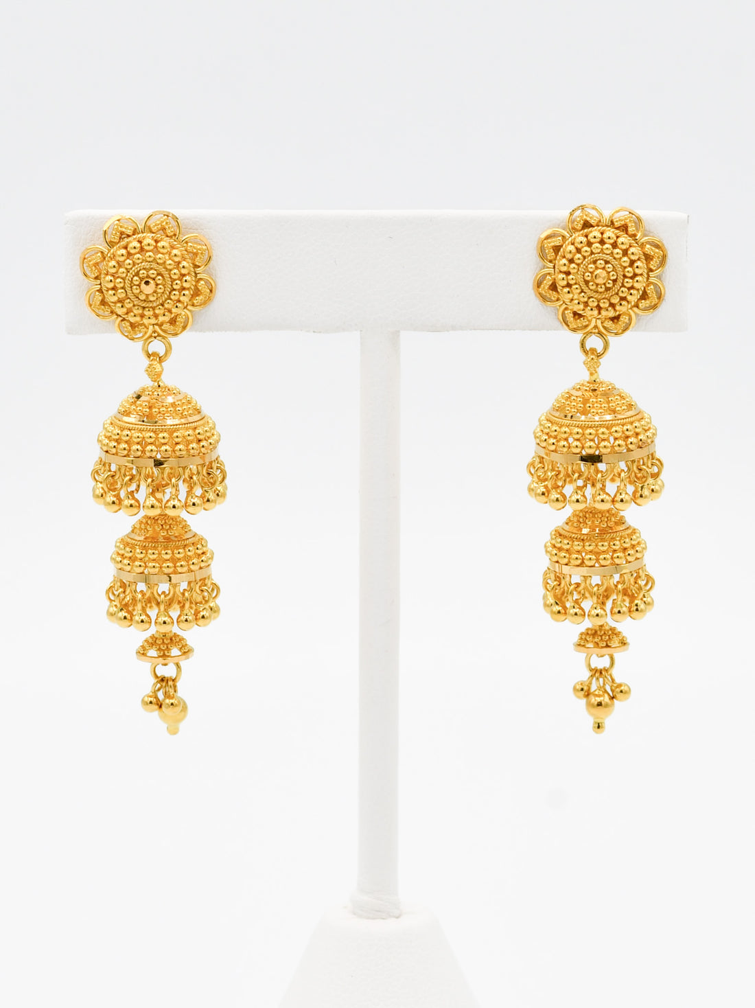 22ct Gold Layered Jhumki Earrings