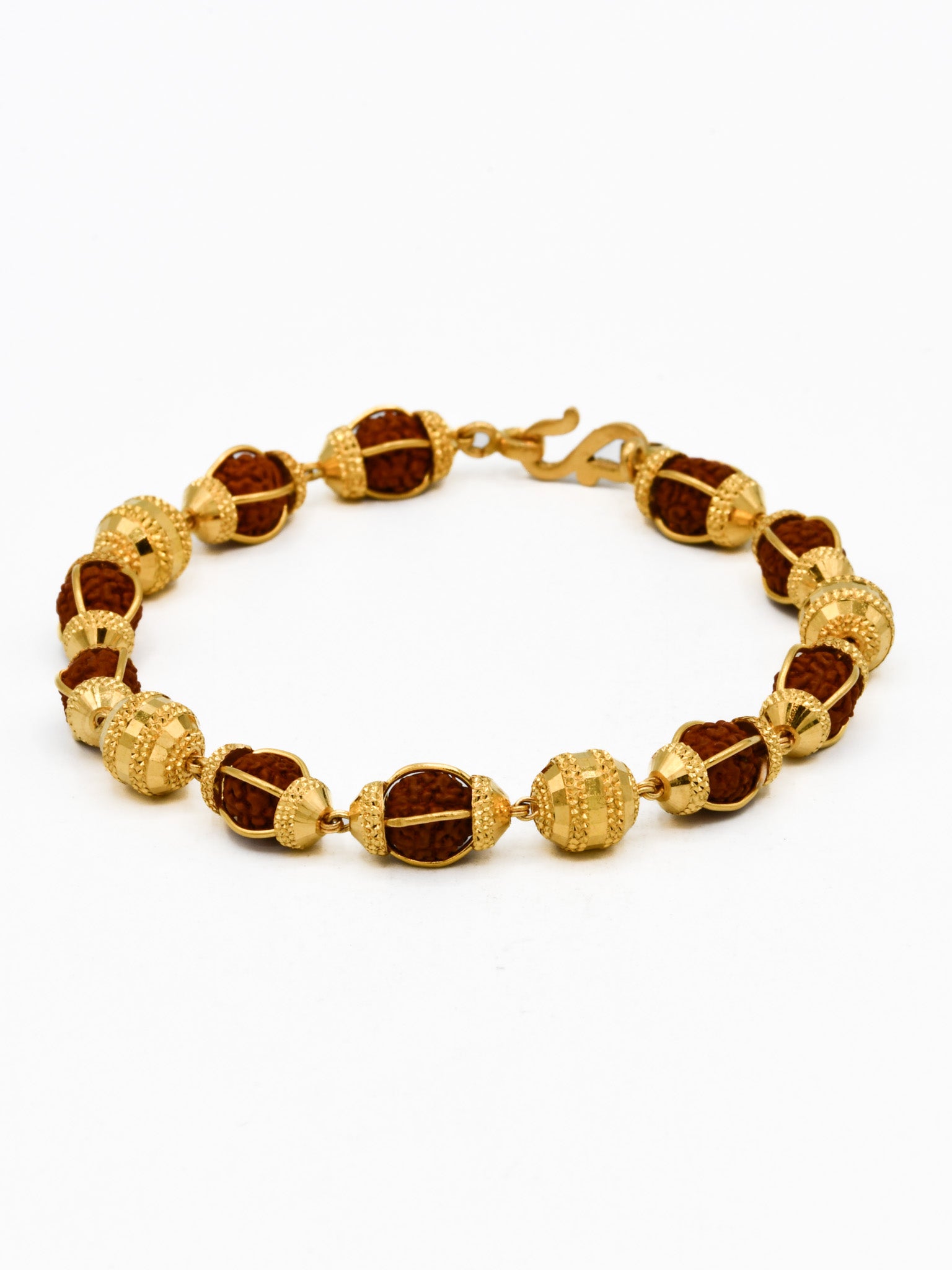 22ct Gold Ball Rudraksh Bracelet