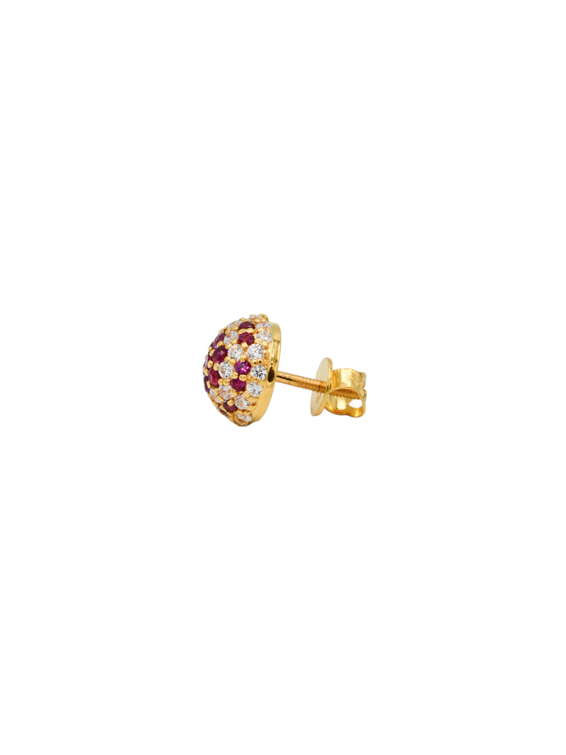 22ct Gold Pink CZ Stud Earrings