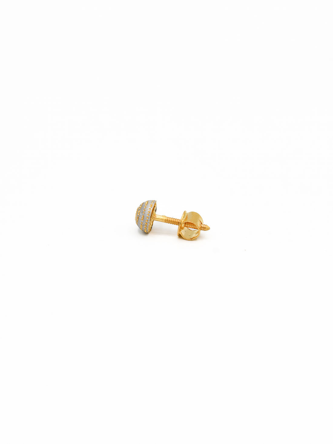 22ct Gold Two Tone Stud Earrings