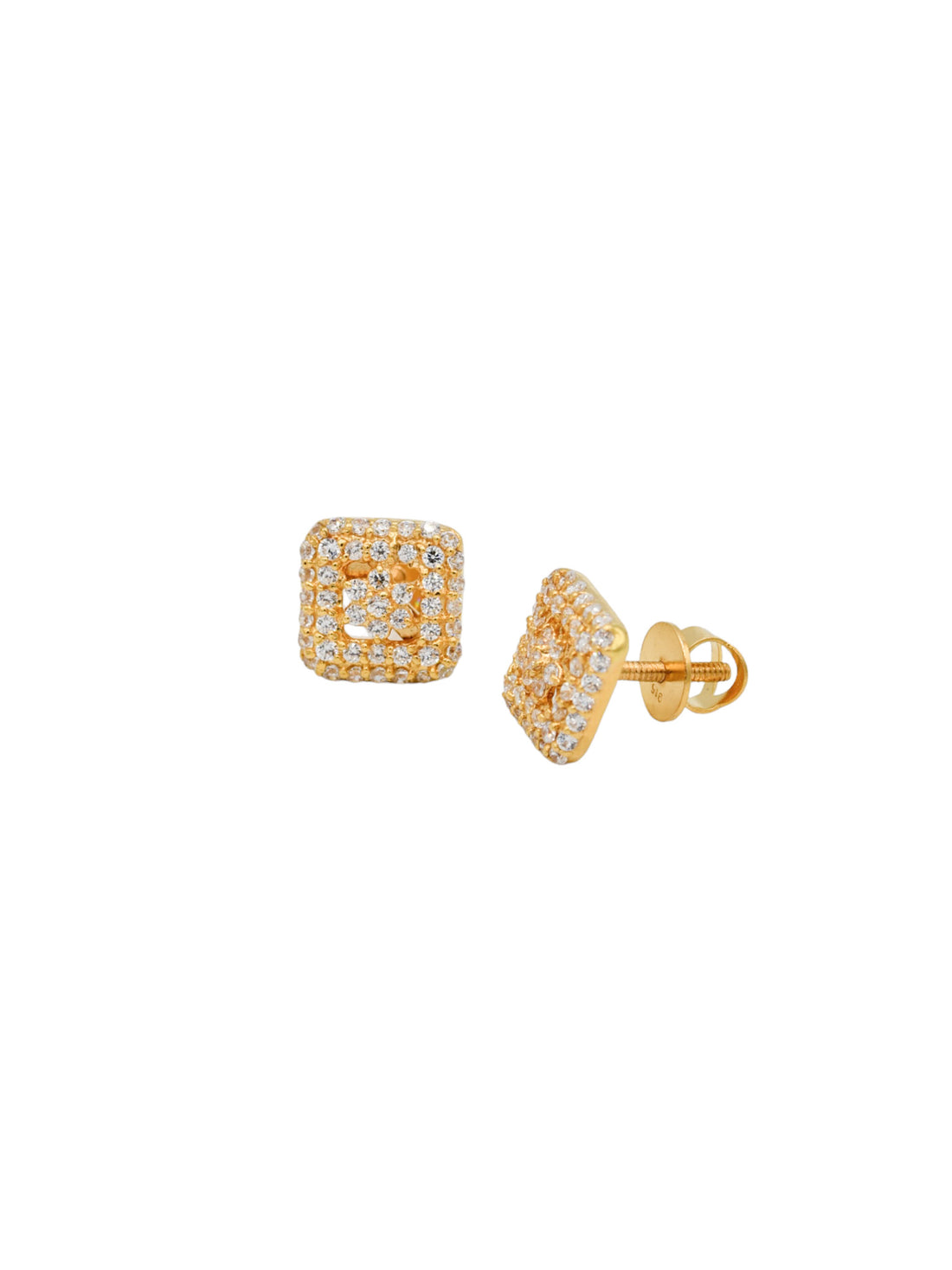 22ct Gold CZ Stud Earrings