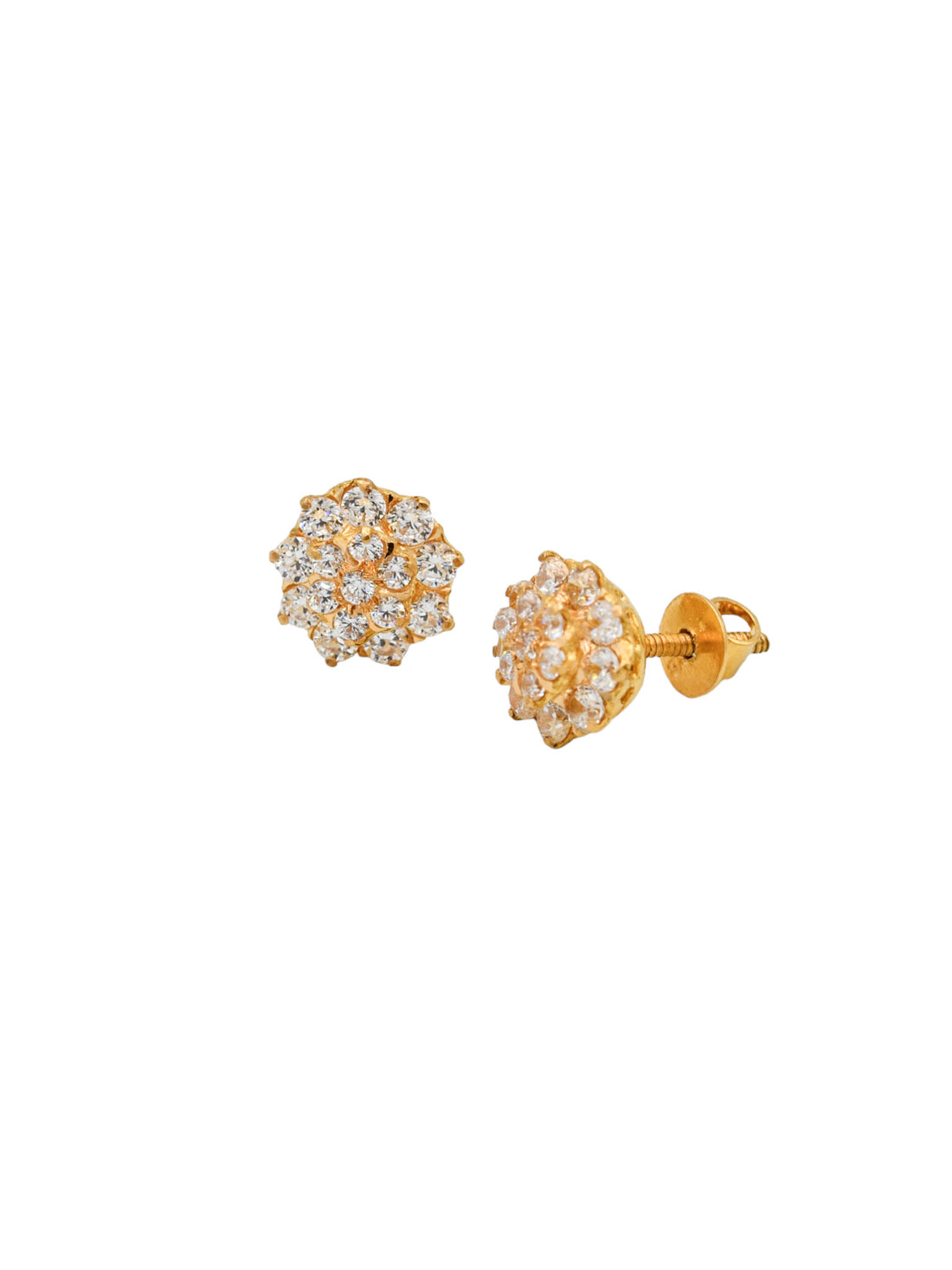 22ct Gold CZ Stud Earrings