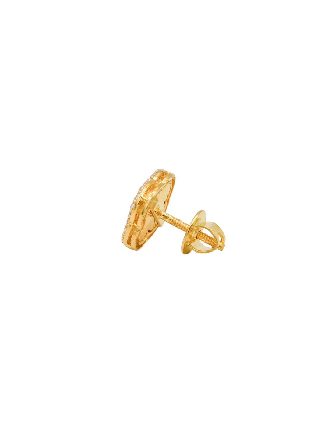 22ct Gold CZ Flower Stud Earrings