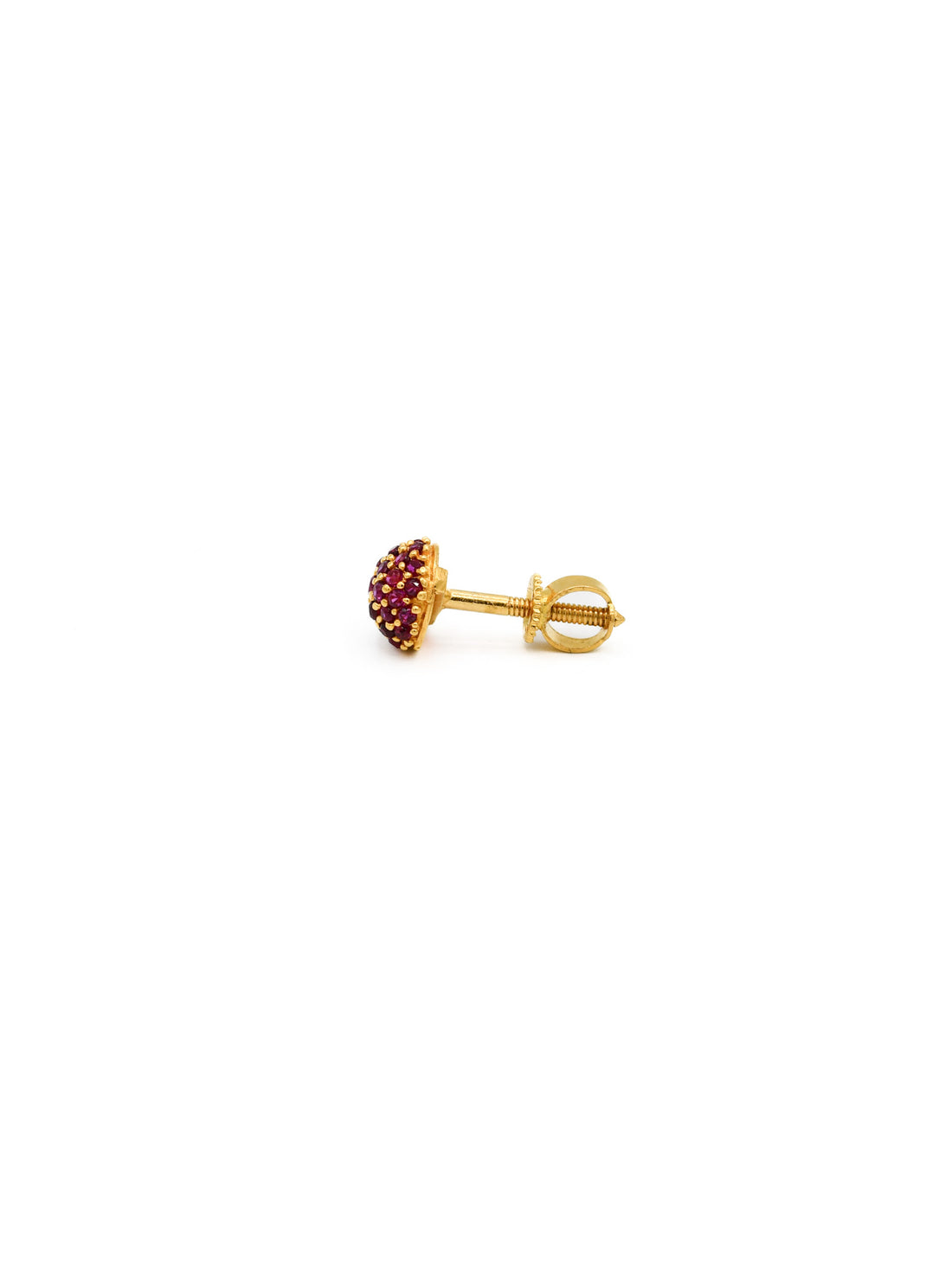 22ct Gold Pink CZ Stud Earrings