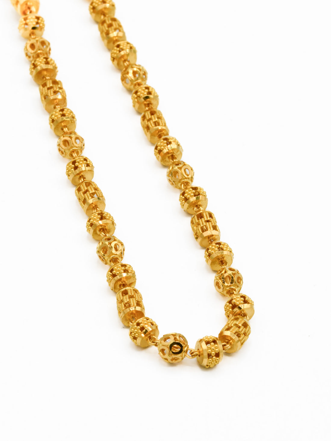 22ct Gold Ball Long Fancy Chain