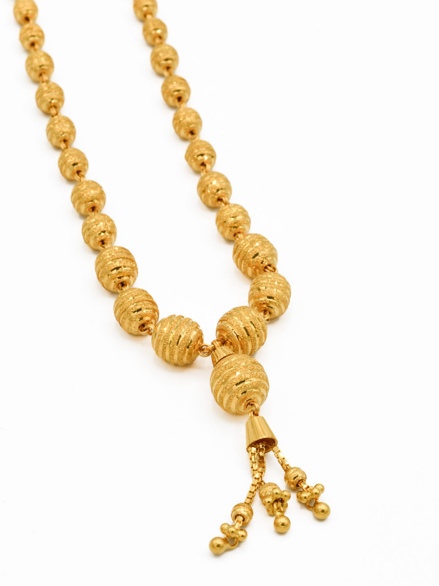 22ct Gold Ball Long Fancy Chain