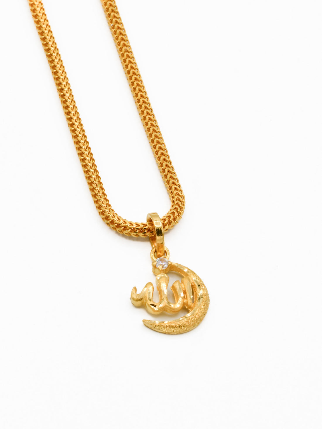 22ct Gold CZ Allah Pendant