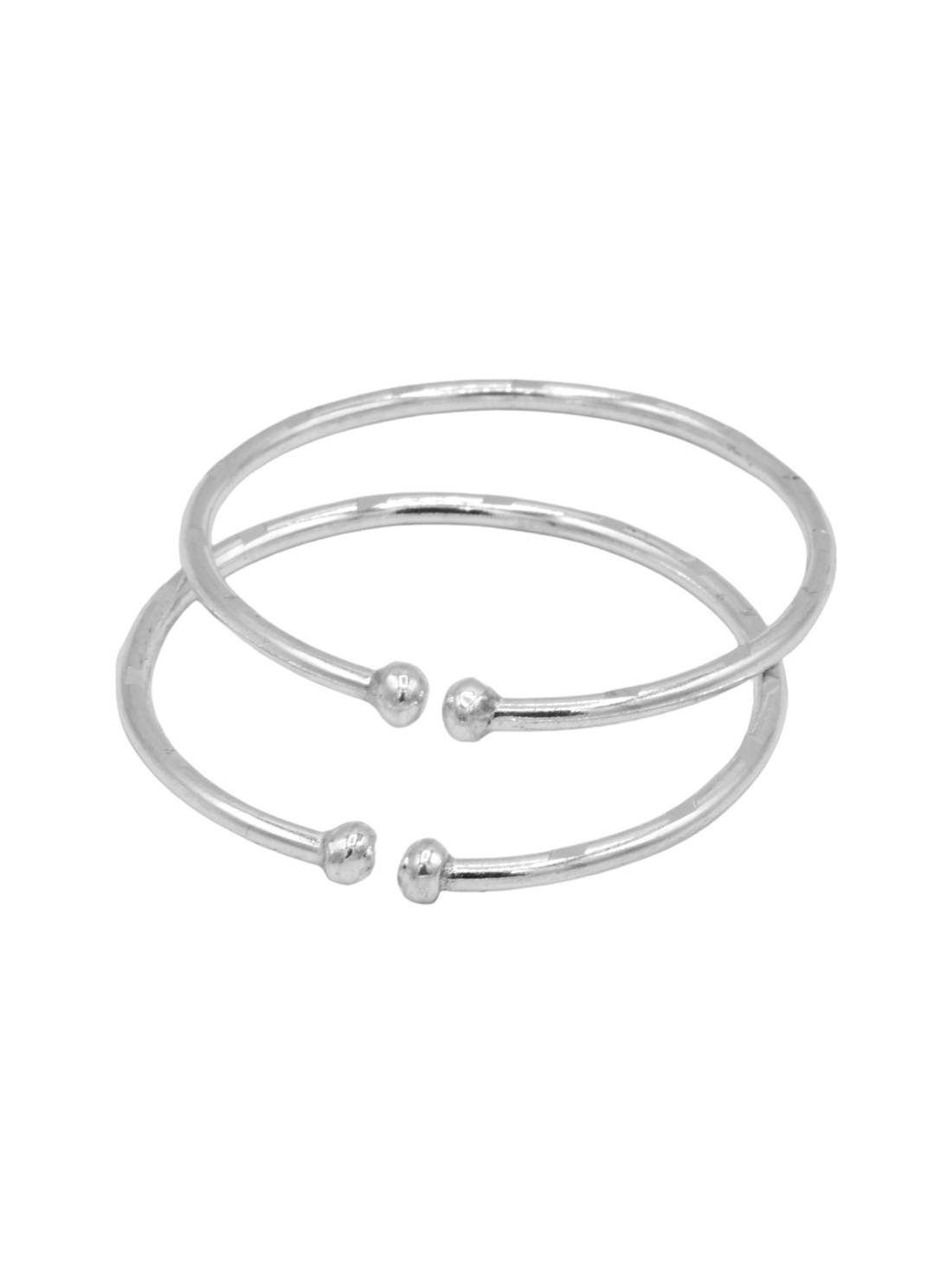 Silver 2 Piece Baby Bangle