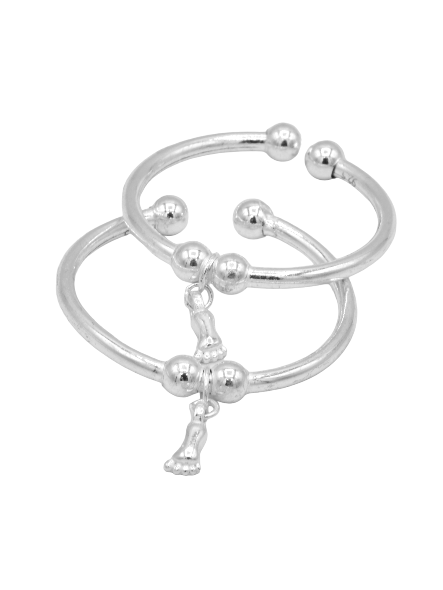 Silver 2 Piece Baby Bangle