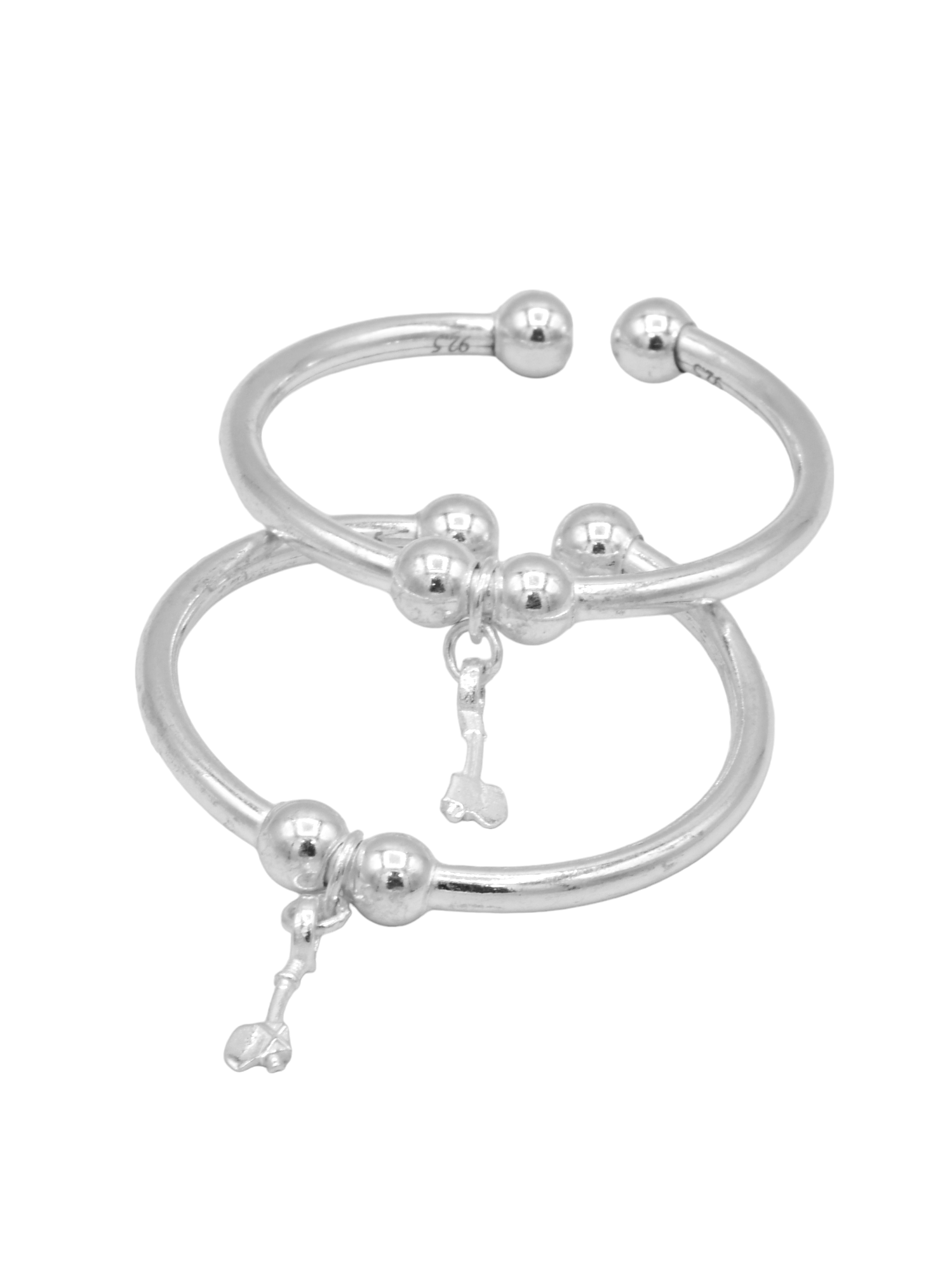 Silver 2 Piece Baby Bangle