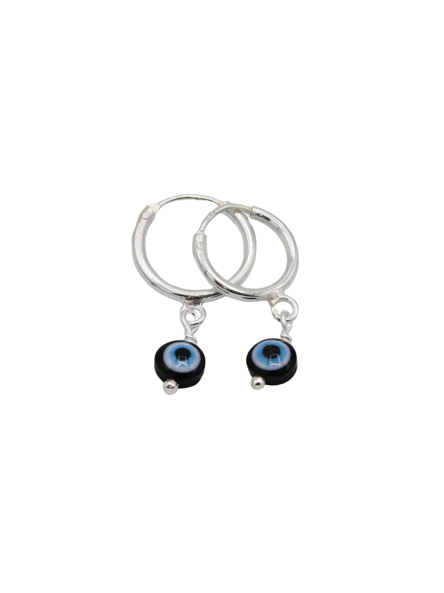 Silver Evil Eye Pair Bali