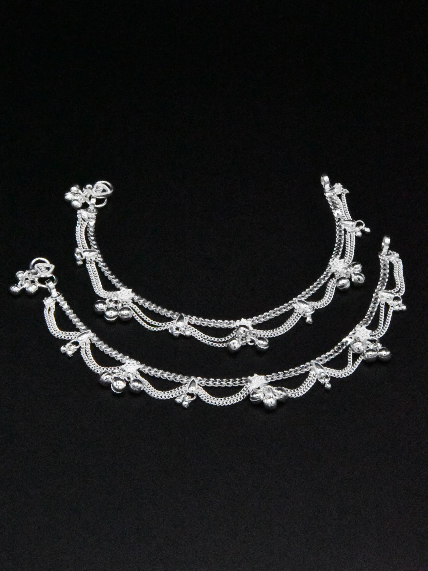 Girls Silver Anklets