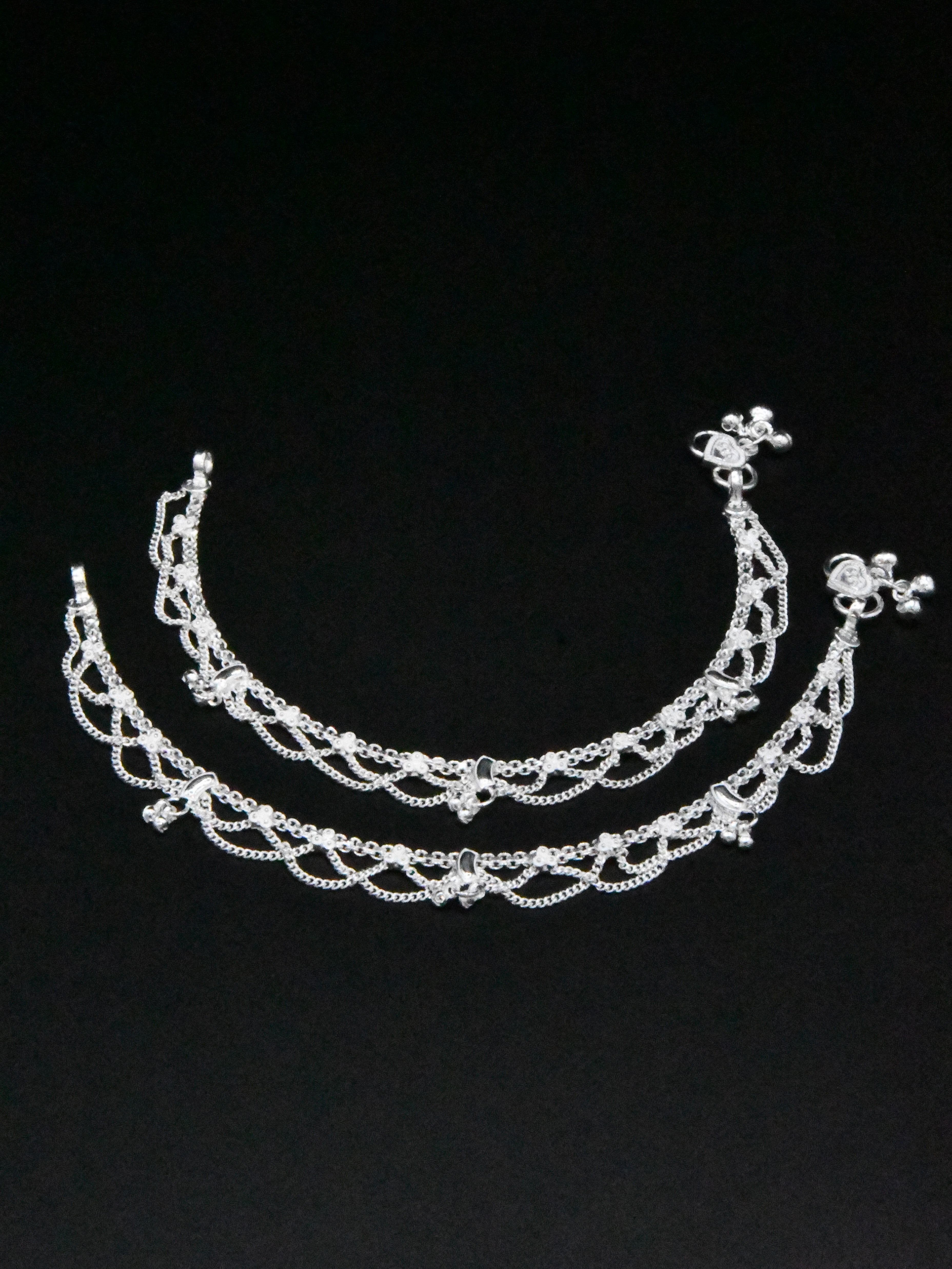 Girls Silver Anklets