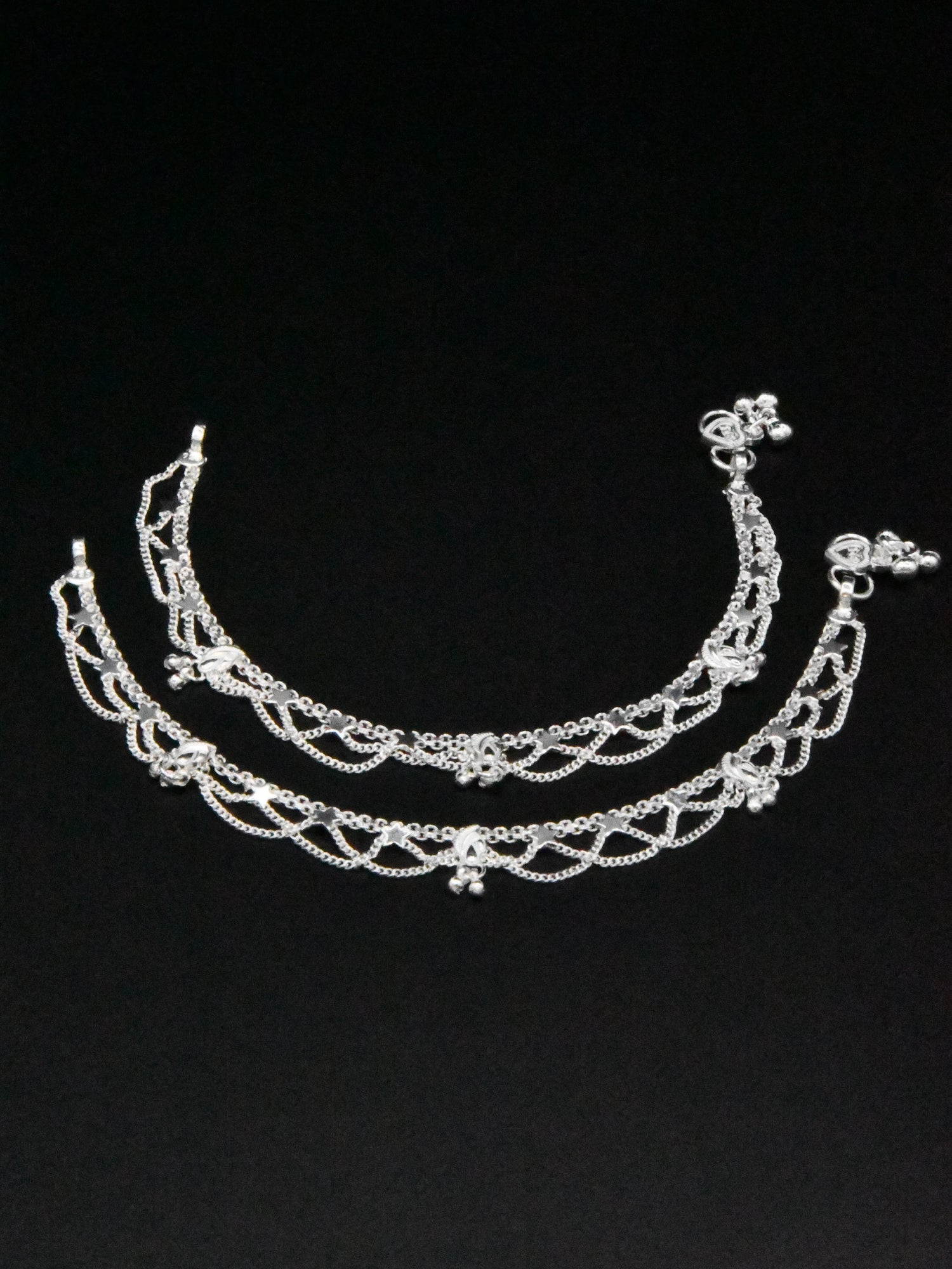 Girls Silver Anklets