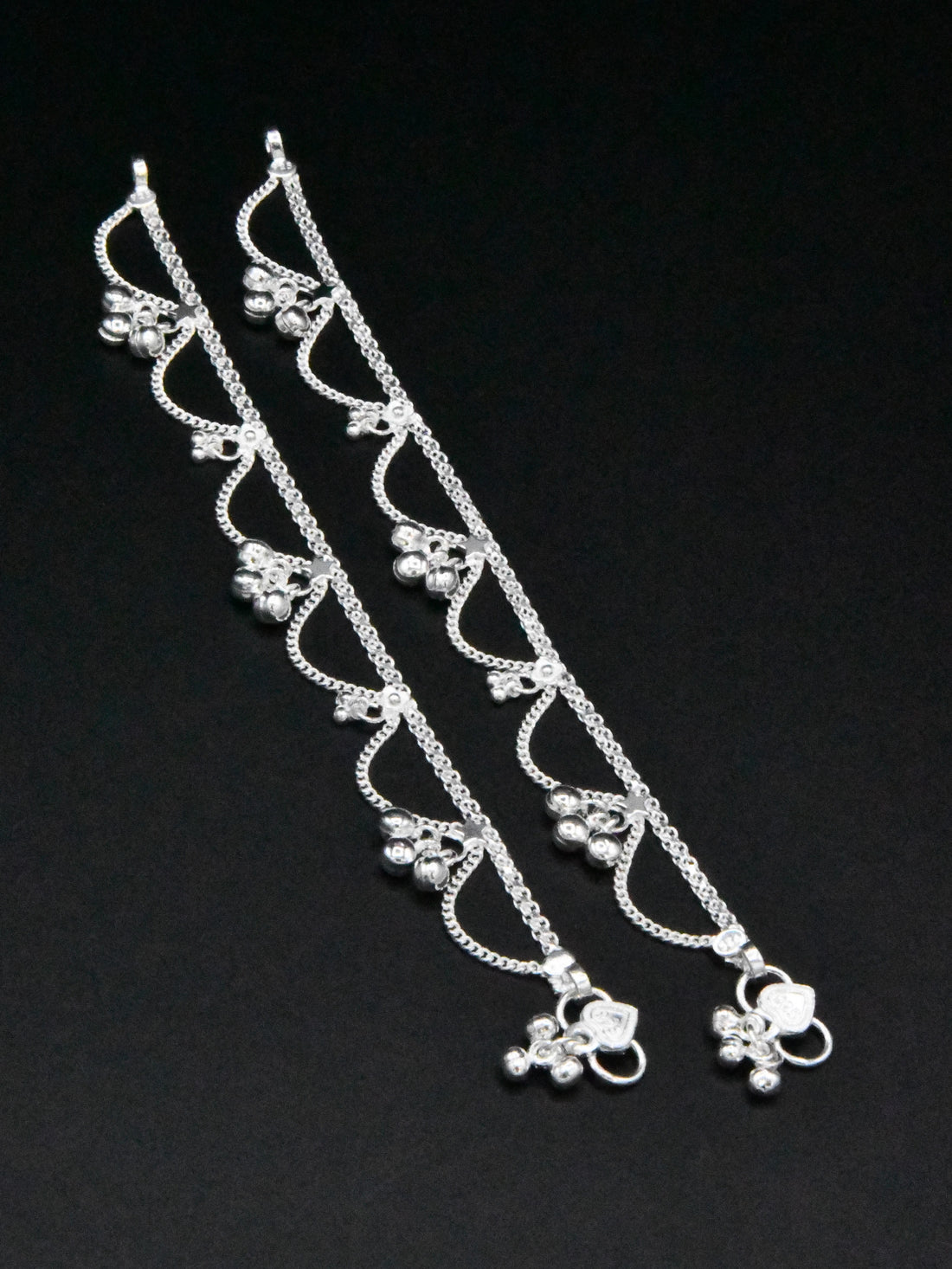 Girls Silver Anklets