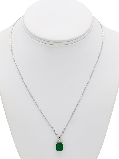 Silver CZ Necklace Set